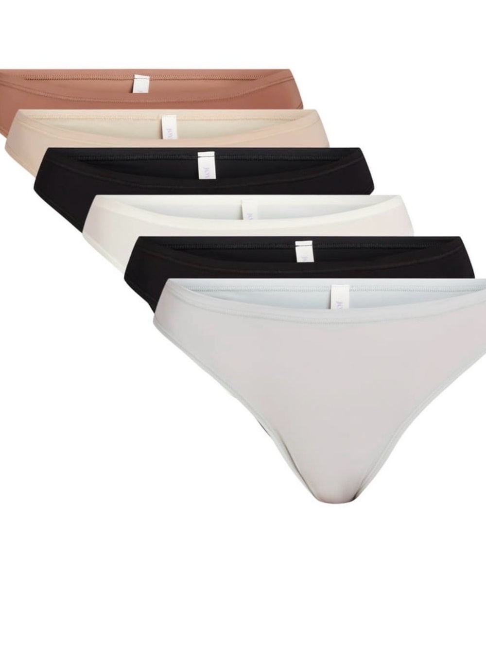 NEW Joyspun Microfiber 6-Pack Seamless Thong Panties - Neutral Mix - Size XS
